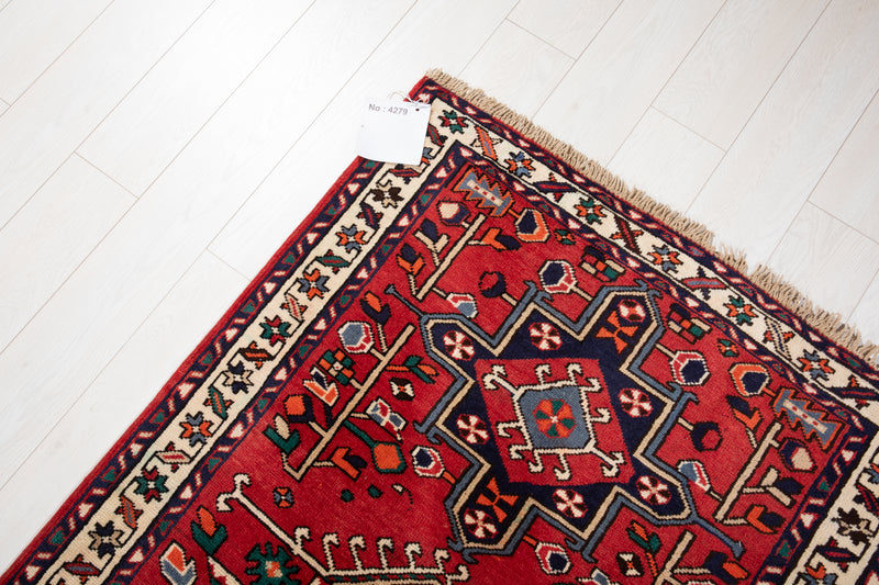 10' 4" x 3' 4" Excellent Hand-Knotted Vintage Tribal Runner Rug - Yasi & Fara 