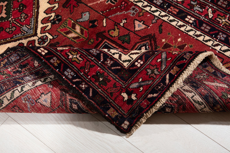 11' 2" x 3' 1" Excellent Hand-Knotted Vintage Tribal Runner Rug - Yasi & Fara 