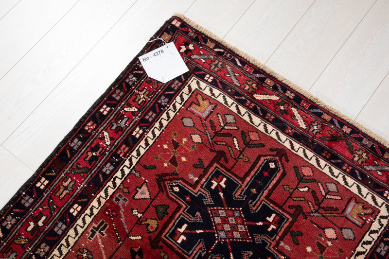 11' 2" x 3' 1" Excellent Hand-Knotted Vintage Tribal Runner Rug - Yasi & Fara 