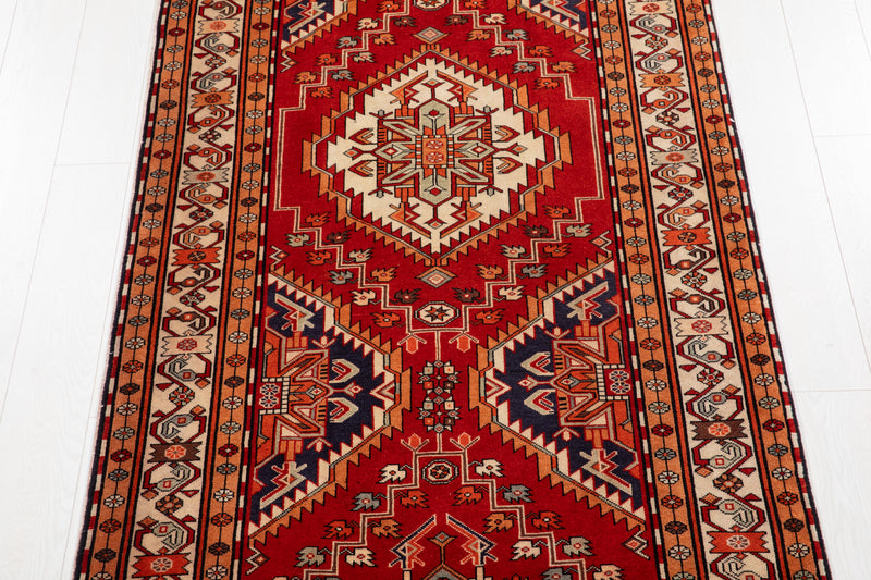 10' 8" x 3' 10" Excellent Hand-Knotted Vintage Tribal Runner Rug - Yasi & Fara 