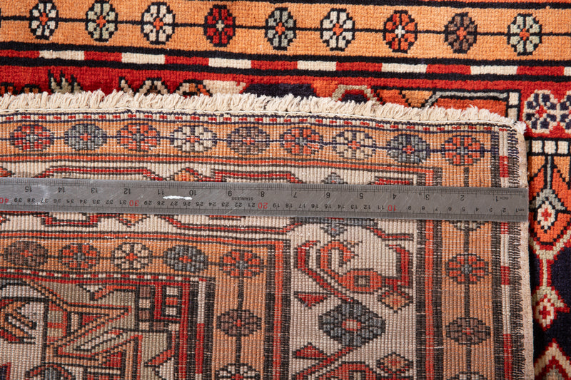 10' 8" x 3' 10" Excellent Hand-Knotted Vintage Tribal Runner Rug - Yasi & Fara 