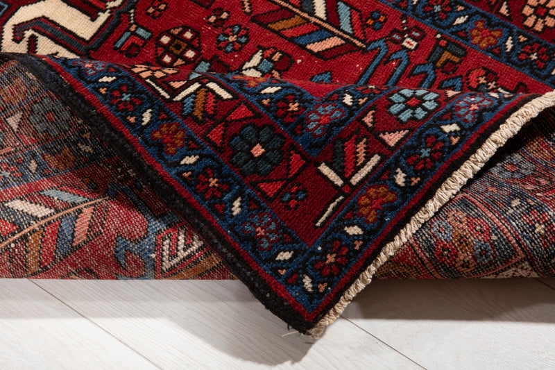 12' 8" x 3' 3" Excellent Hand-Knotted Collectible Vintage Tribal Runner Rug - Yasi & Fara 