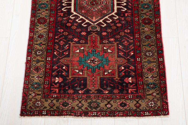 10' 5" x 3' Excellent Hand-Knotted Collectible Vintage Tribal Runner Rug - Yasi & Fara 