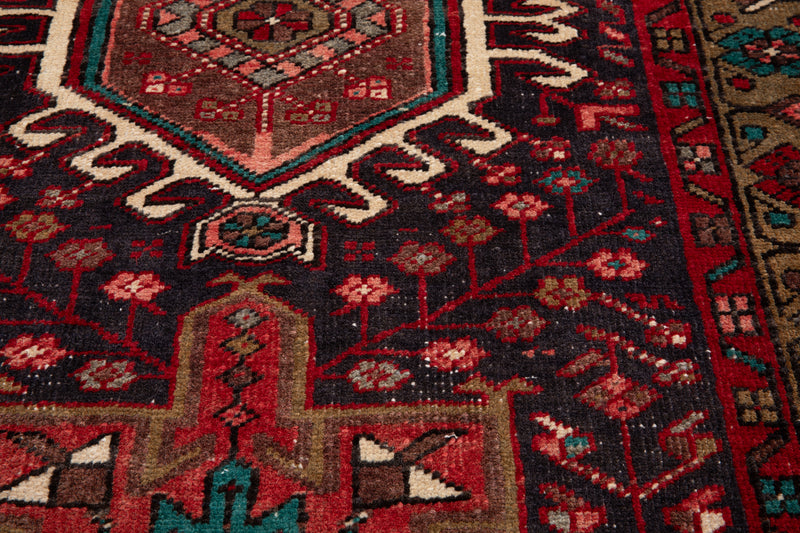 10' 5" x 3' Excellent Hand-Knotted Collectible Vintage Tribal Runner Rug - Yasi & Fara 