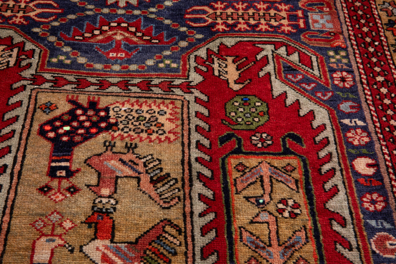 9' 6" x 2' 11" Excellent Hand-Knotted Vintage Collectible Tribal Runner Rug - Yasi & Fara 