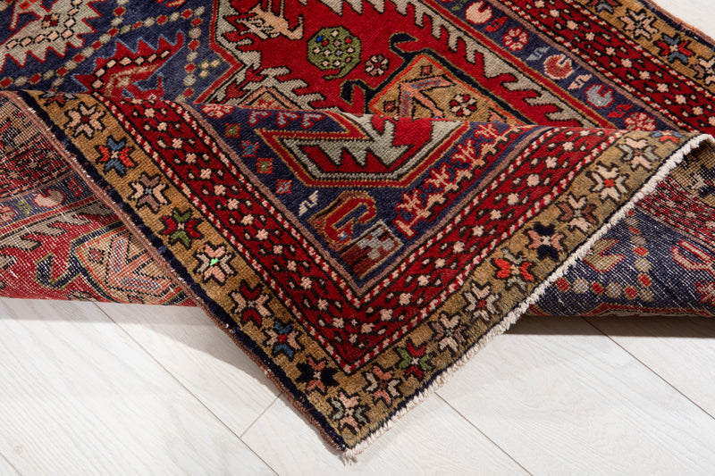 9' 6" x 2' 11" Excellent Hand-Knotted Vintage Collectible Tribal Runner Rug - Yasi & Fara 