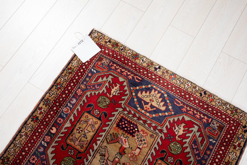 9' 6" x 2' 11" Excellent Hand-Knotted Vintage Collectible Tribal Runner Rug - Yasi & Fara 