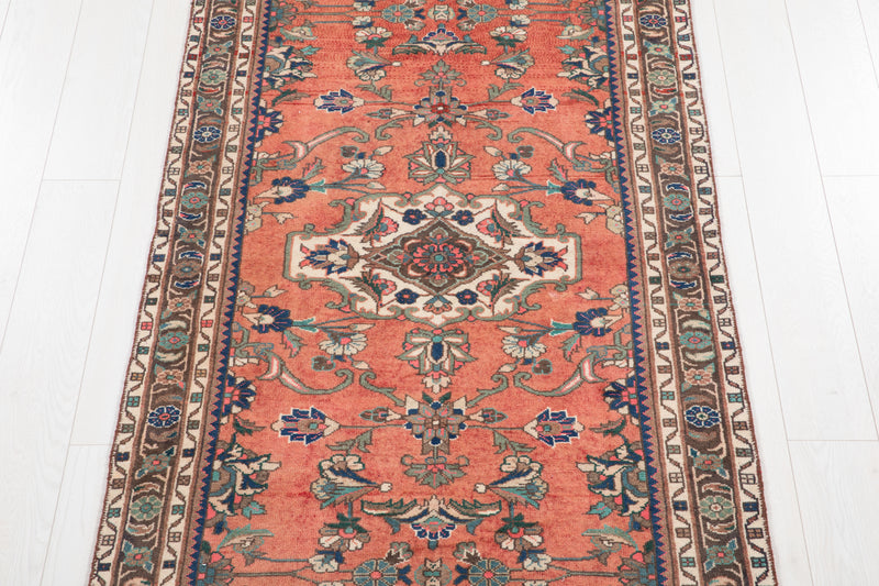 9' 8" x 3' 5" Excellent Hand-Knotted Vintage Tribal Runner Rug - Yasi & Fara 