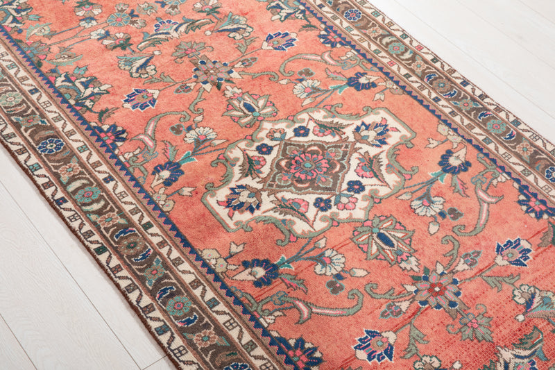 9' 8" x 3' 5" Excellent Hand-Knotted Vintage Tribal Runner Rug - Yasi & Fara 