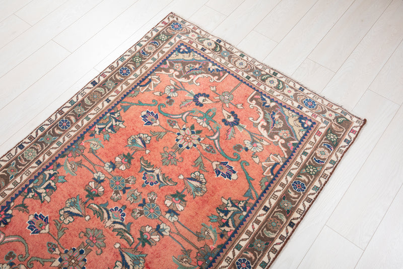 9' 8" x 3' 5" Excellent Hand-Knotted Vintage Tribal Runner Rug - Yasi & Fara 