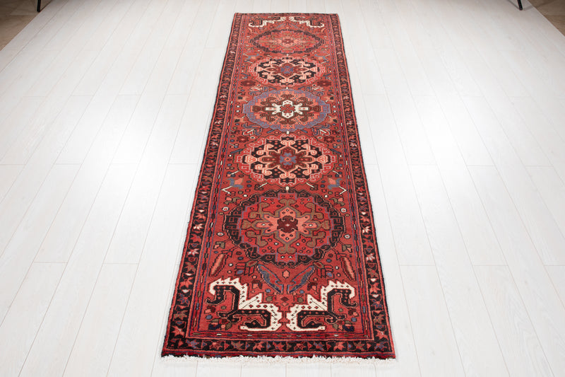 9' x 2' 7" Excellent Hand-Knotted Collectible Tribal Runner Rug - Yasi & Fara 