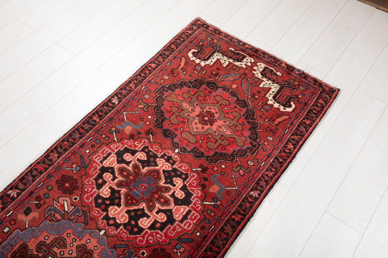 9' x 2' 7" Excellent Hand-Knotted Collectible Tribal Runner Rug - Yasi & Fara 