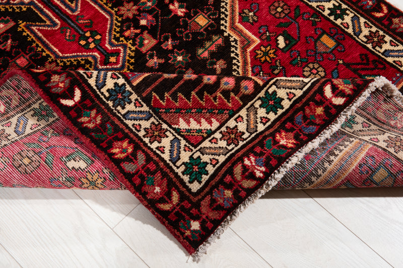 9' 3" x 3' 5" Excellent Hand-Knotted Vintage Tribal Runner Rug - Yasi & Fara 