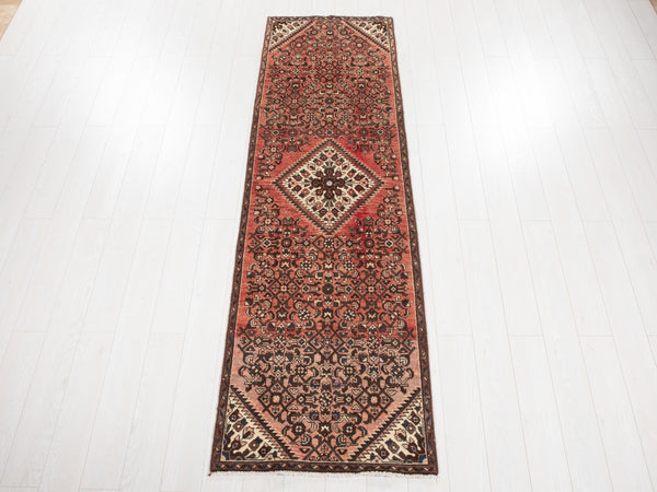 9' x 2' 8" Excellent Hand-Knotted Vintage Tribal Runner Rug - Yasi & Fara 