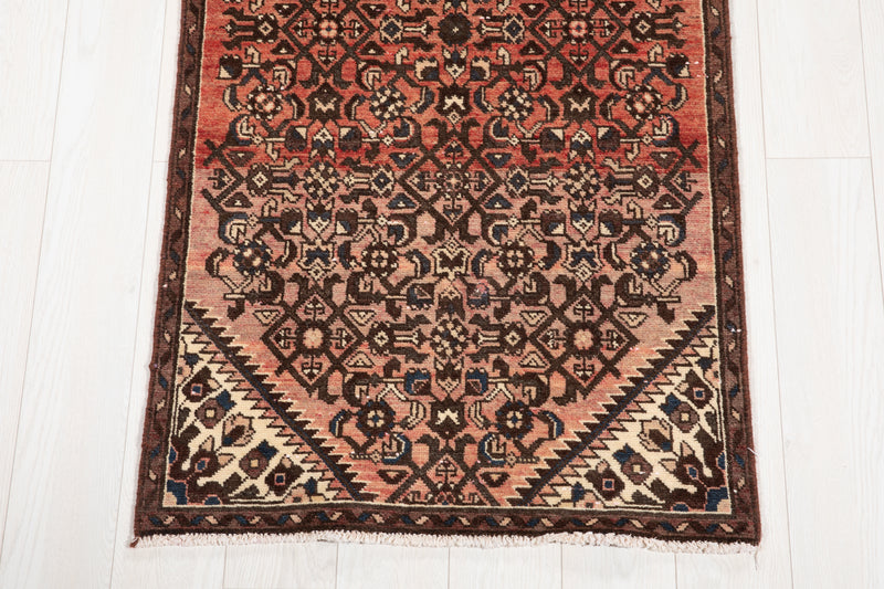 9' x 2' 8" Excellent Hand-Knotted Vintage Tribal Runner Rug - Yasi & Fara 