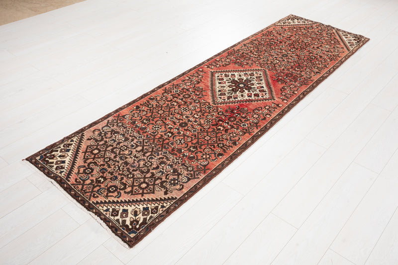 9' x 2' 8" Excellent Hand-Knotted Vintage Tribal Runner Rug - Yasi & Fara 