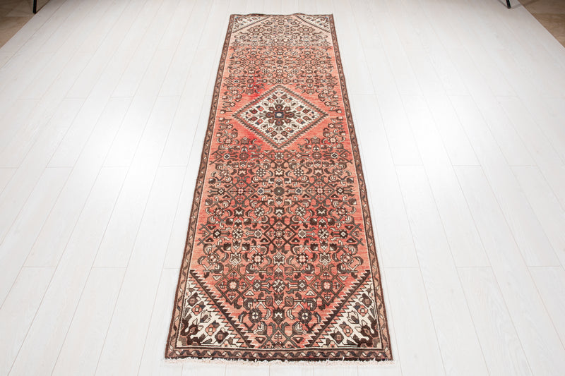 9' x 2' 8" Excellent Hand-Knotted Vintage Tribal Runner Rug - Yasi & Fara 