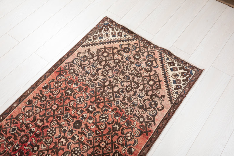 9' x 2' 8" Excellent Hand-Knotted Vintage Tribal Runner Rug - Yasi & Fara 