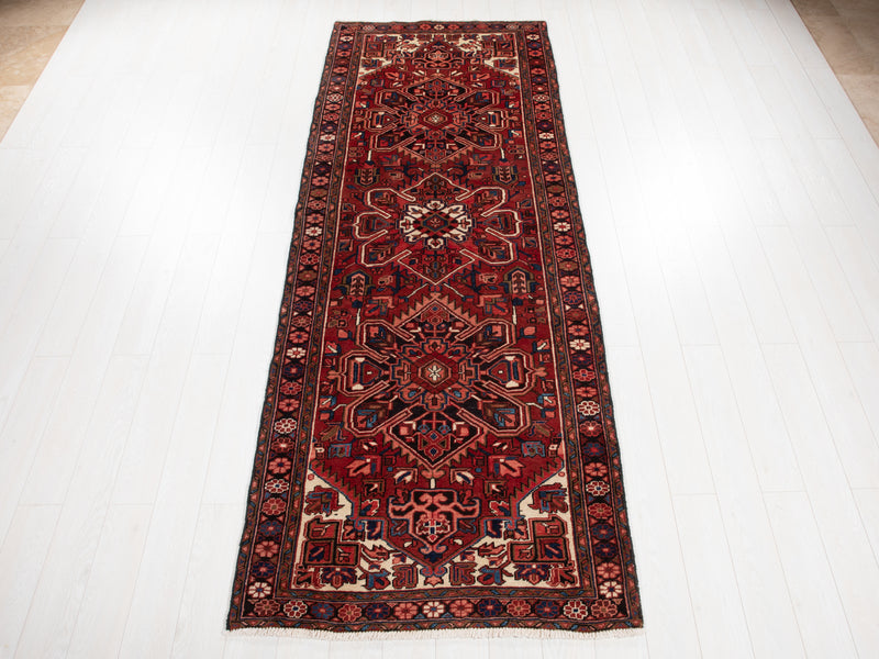 10' 8" x 3' 10" Excellent Hand-Knotted Vintage Collectible Tribal Runner Rug - Yasi & Fara 