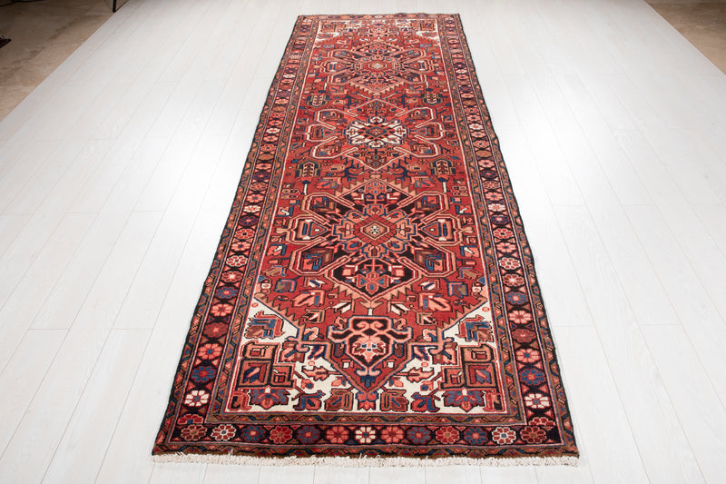 10' 8" x 3' 10" Excellent Hand-Knotted Vintage Collectible Tribal Runner Rug - Yasi & Fara 