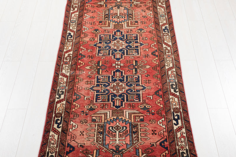 ON HOLD - 14' 9" x 3' 4" Excellent Hand-Knotted Antique Collectible Tribal Runner Rug - Yasi & Fara 