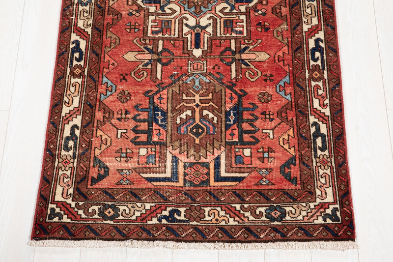 ON HOLD - 14' 9" x 3' 4" Excellent Hand-Knotted Antique Collectible Tribal Runner Rug - Yasi & Fara 