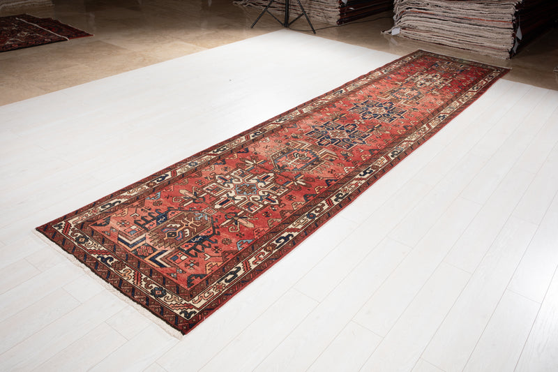 ON HOLD - 14' 9" x 3' 4" Excellent Hand-Knotted Antique Collectible Tribal Runner Rug - Yasi & Fara 