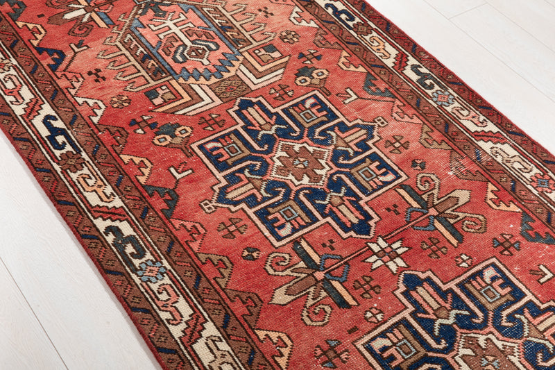 ON HOLD - 14' 9" x 3' 4" Excellent Hand-Knotted Antique Collectible Tribal Runner Rug - Yasi & Fara 