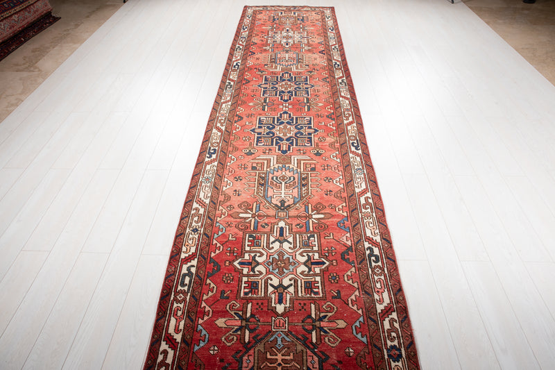 ON HOLD - 14' 9" x 3' 4" Excellent Hand-Knotted Antique Collectible Tribal Runner Rug - Yasi & Fara 