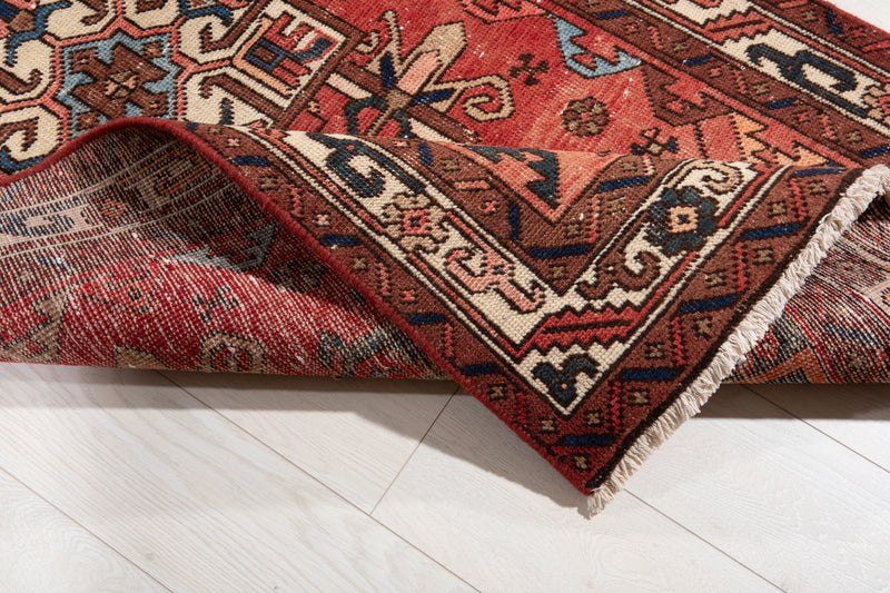 ON HOLD - 14' 9" x 3' 4" Excellent Hand-Knotted Antique Collectible Tribal Runner Rug - Yasi & Fara 