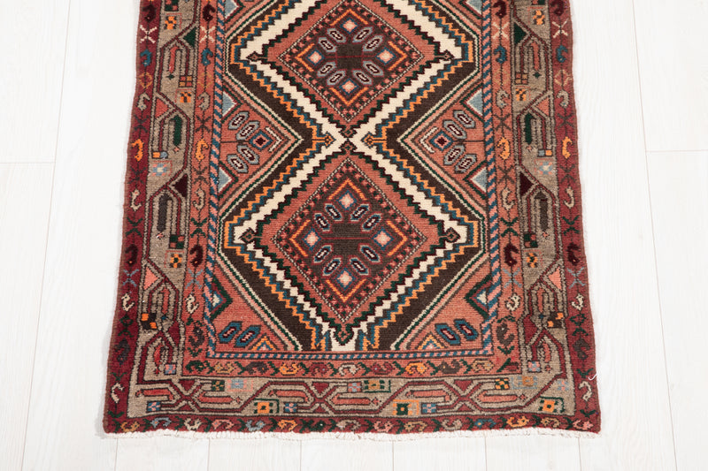 10' 5" x 2' 7" Excellent Hand-Knotted Vintage Tribal Runner Rug - Yasi & Fara 