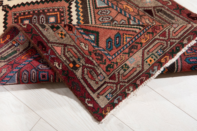 10' 5" x 2' 7" Excellent Hand-Knotted Vintage Tribal Runner Rug - Yasi & Fara 