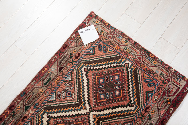 10' 5" x 2' 7" Excellent Hand-Knotted Vintage Tribal Runner Rug - Yasi & Fara 