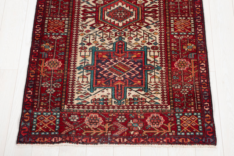 11' 2" x 3' 6" Excellent Hand-Knotted Vintage Collectible Tribal Runner Rug - Yasi & Fara 