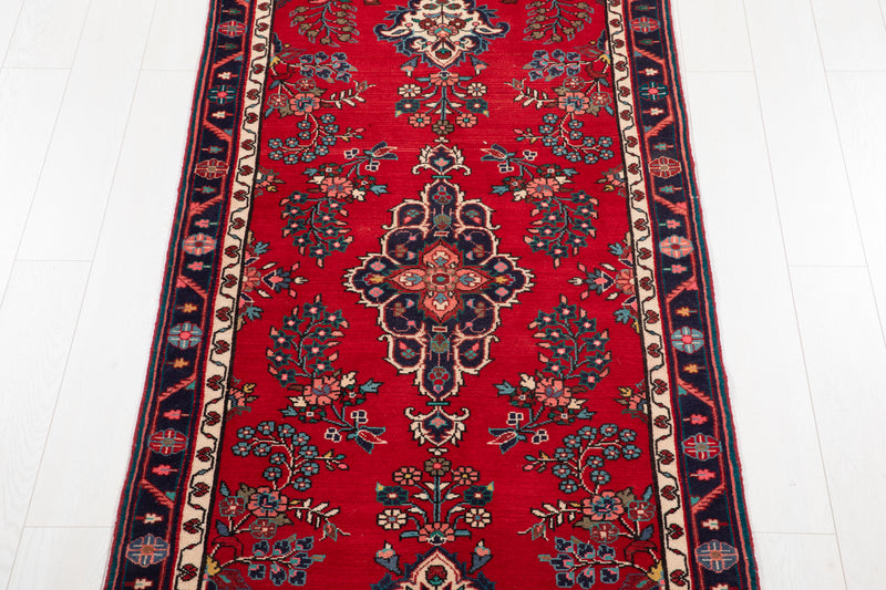 9' 9" x 3' 4" Excellent Hand-Knotted Vintage Tribal Runner Rug - Yasi & Fara 