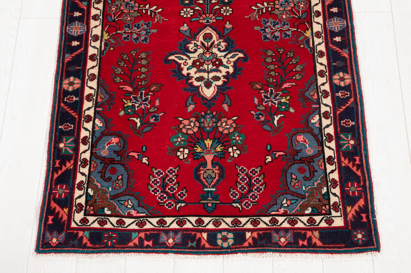 9' 9" x 3' 4" Excellent Hand-Knotted Vintage Tribal Runner Rug - Yasi & Fara 