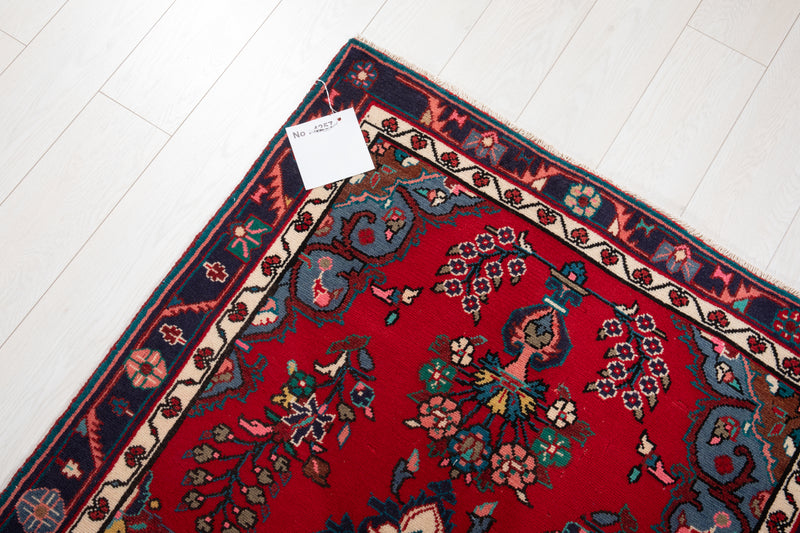 9' 9" x 3' 4" Excellent Hand-Knotted Vintage Tribal Runner Rug - Yasi & Fara 