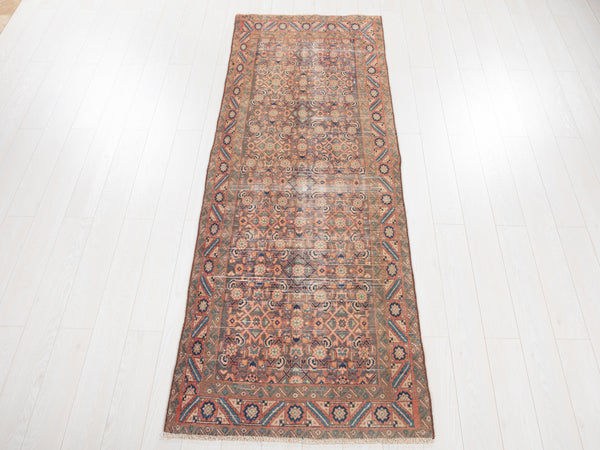 9' 1" x 3' 2" Excellent Hand-Knotted Antique Tribal Runner Rug - Yasi & Fara 