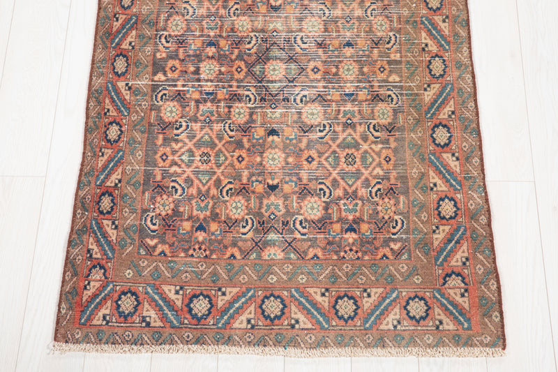 9' 1" x 3' 2" Excellent Hand-Knotted Antique Tribal Runner Rug - Yasi & Fara 