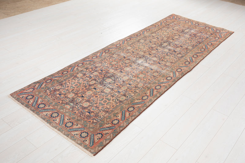 9' 1" x 3' 2" Excellent Hand-Knotted Antique Tribal Runner Rug - Yasi & Fara 