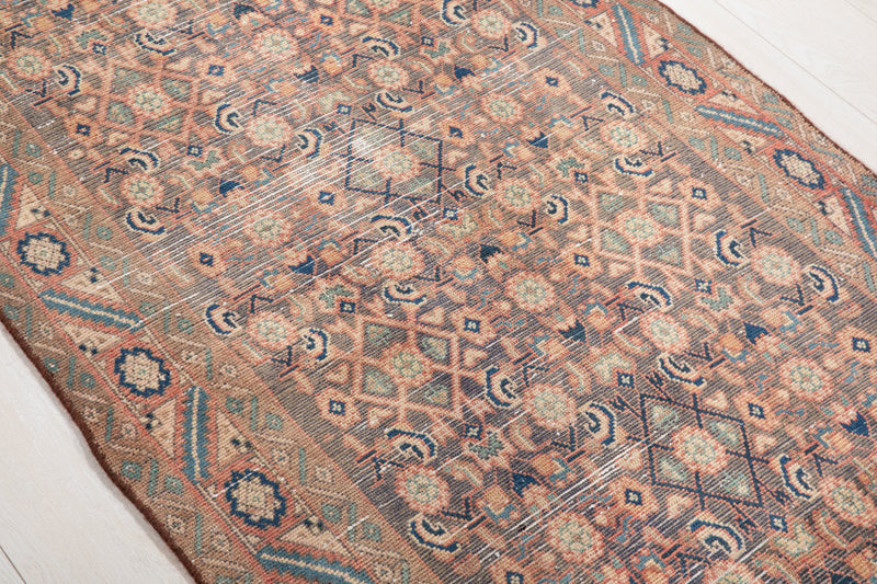 9' 1" x 3' 2" Excellent Hand-Knotted Antique Tribal Runner Rug - Yasi & Fara 