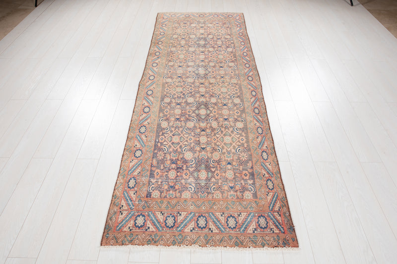 9' 1" x 3' 2" Excellent Hand-Knotted Antique Tribal Runner Rug - Yasi & Fara 