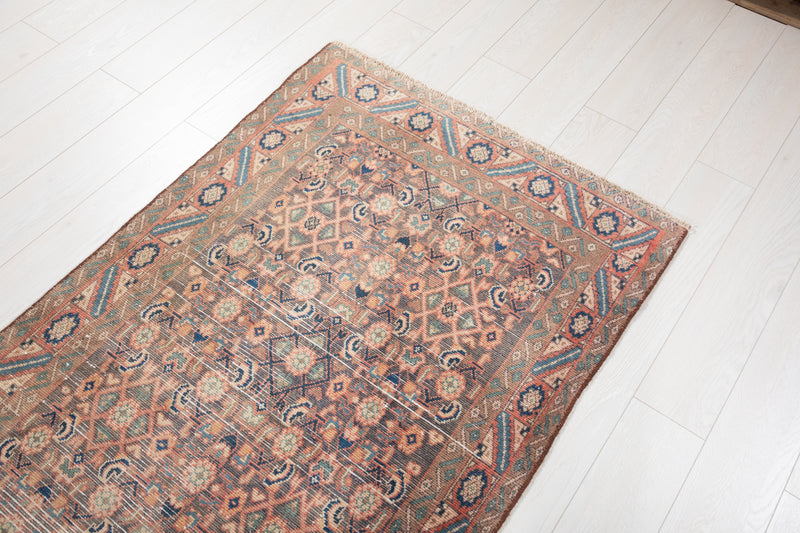 9' 1" x 3' 2" Excellent Hand-Knotted Antique Tribal Runner Rug - Yasi & Fara 