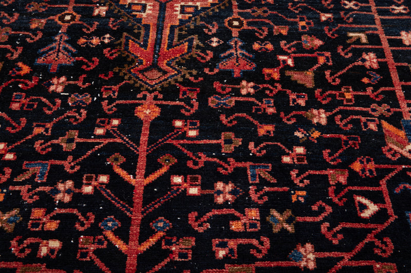 9' 2" x 3' 4" Excellent Hand-Knotted Vintage Tribal Runner Rug - Yasi & Fara 