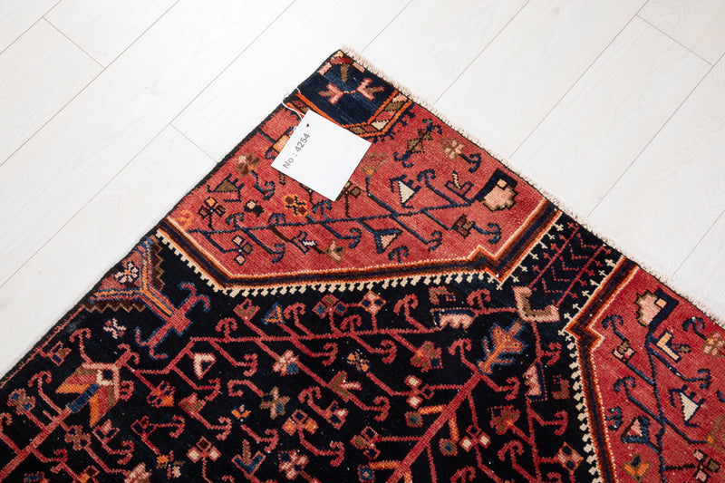 9' 2" x 3' 4" Excellent Hand-Knotted Vintage Tribal Runner Rug - Yasi & Fara 