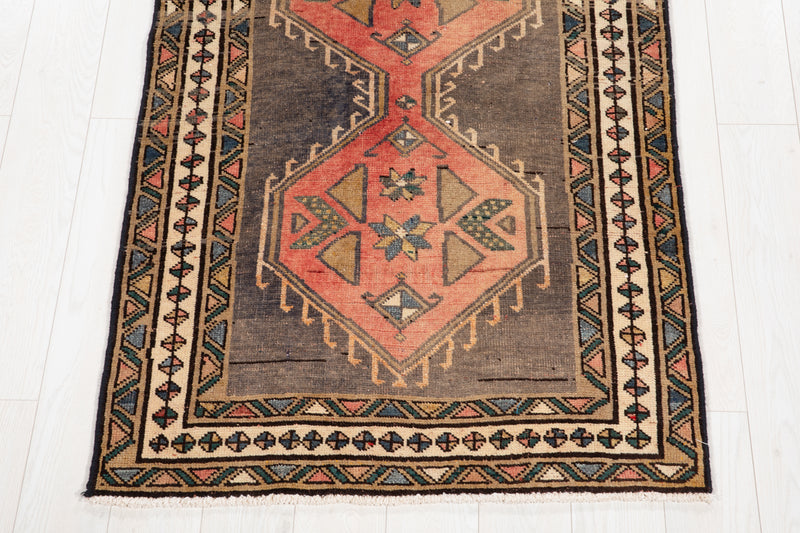 9' 4" x 3' 3" Excellent Hand-Knotted Vintage Tribal Runner Rug - Yasi & Fara 