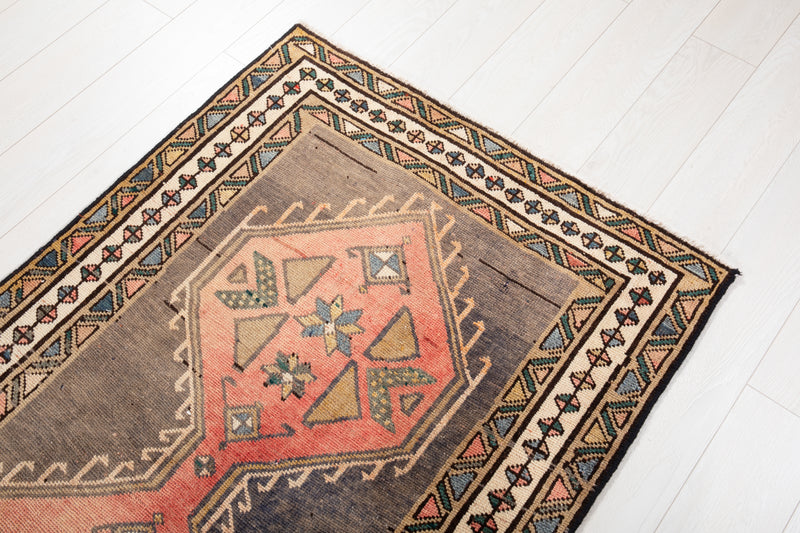 9' 4" x 3' 3" Excellent Hand-Knotted Vintage Tribal Runner Rug - Yasi & Fara 