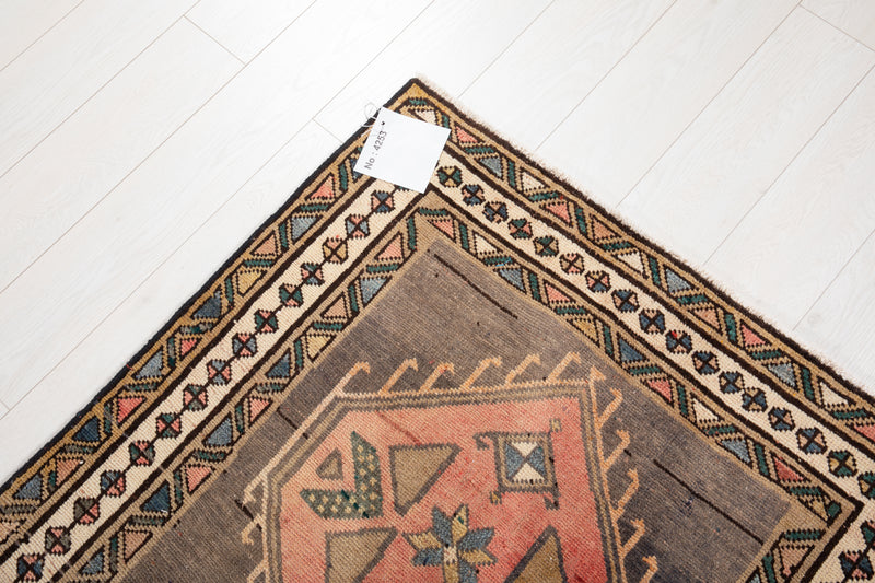 9' 4" x 3' 3" Excellent Hand-Knotted Vintage Tribal Runner Rug - Yasi & Fara 