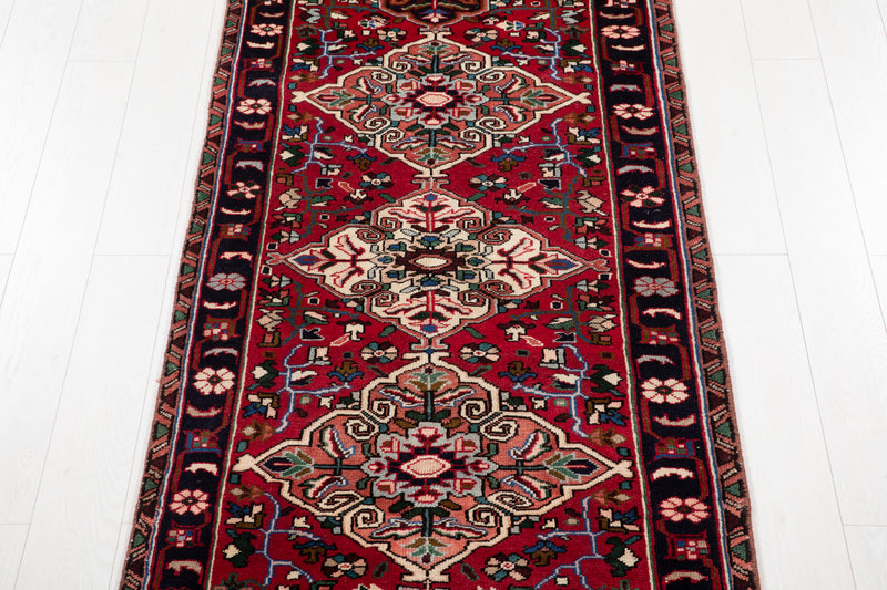 9' 6" x 3' 3" Excellent Hand-Knotted Vintage Tribal Runner Rug - Yasi & Fara 