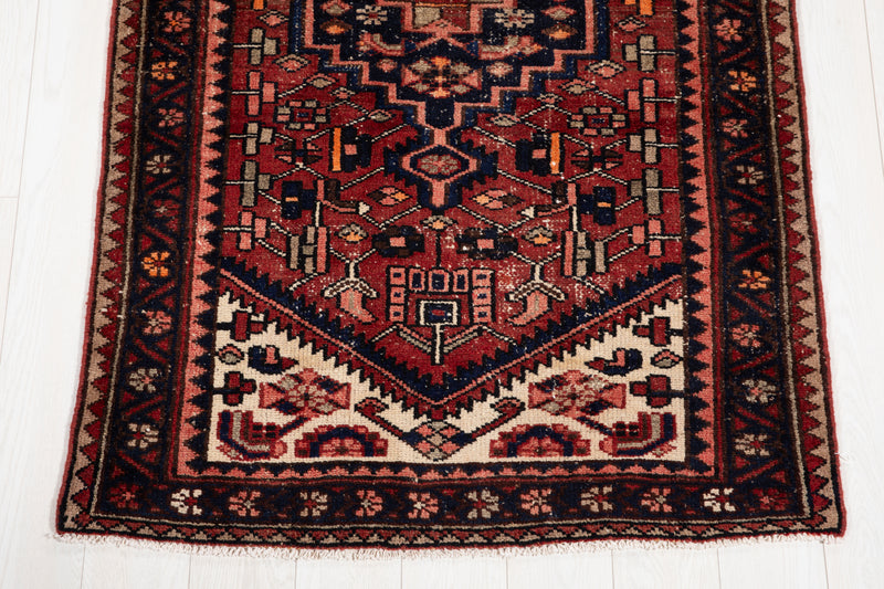 10' 1" x 3' 7" Excellent Hand-Knotted Vintage Tribal Runner Rug - Yasi & Fara 